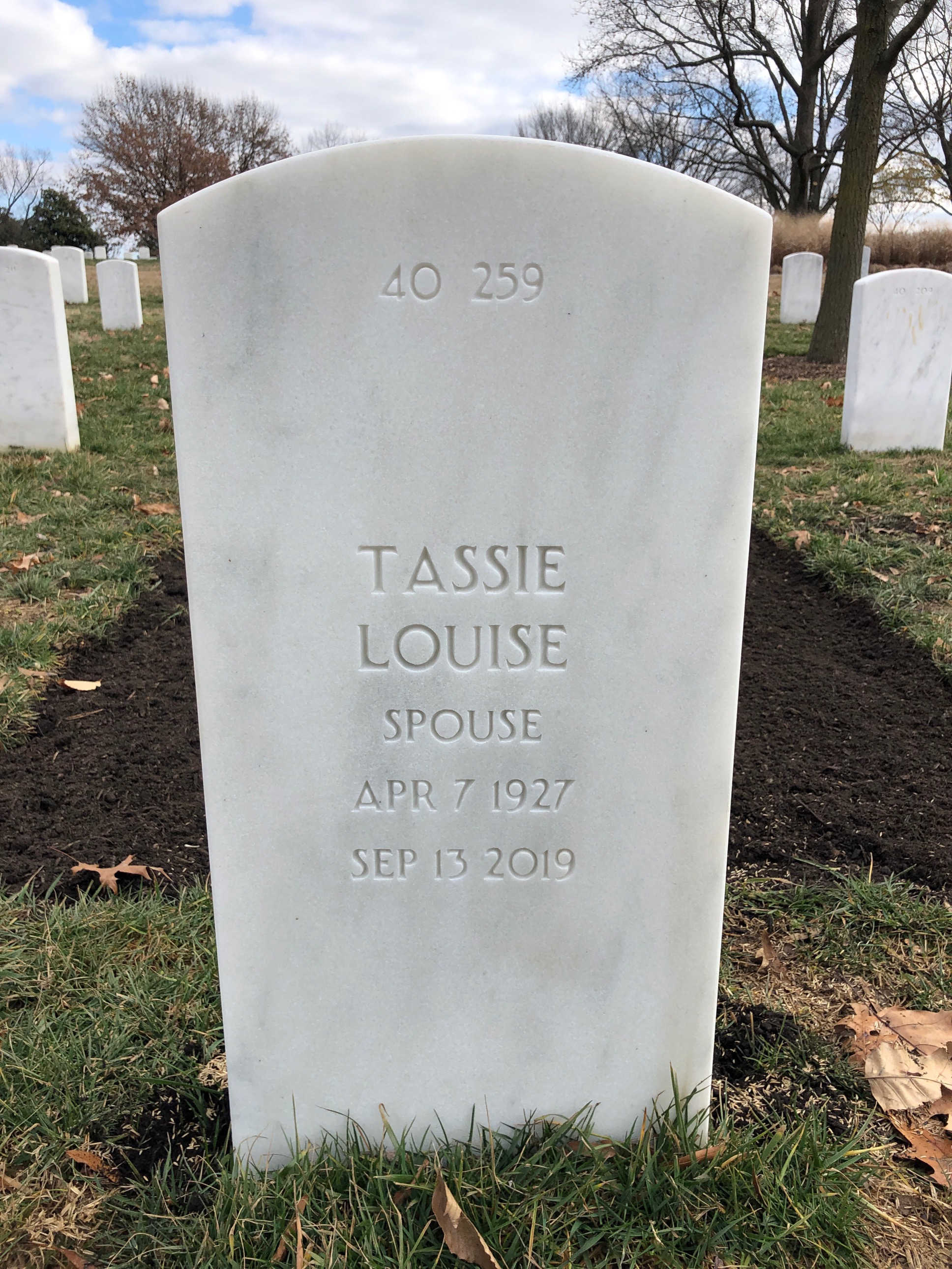 Back of headstone — Luke Wright