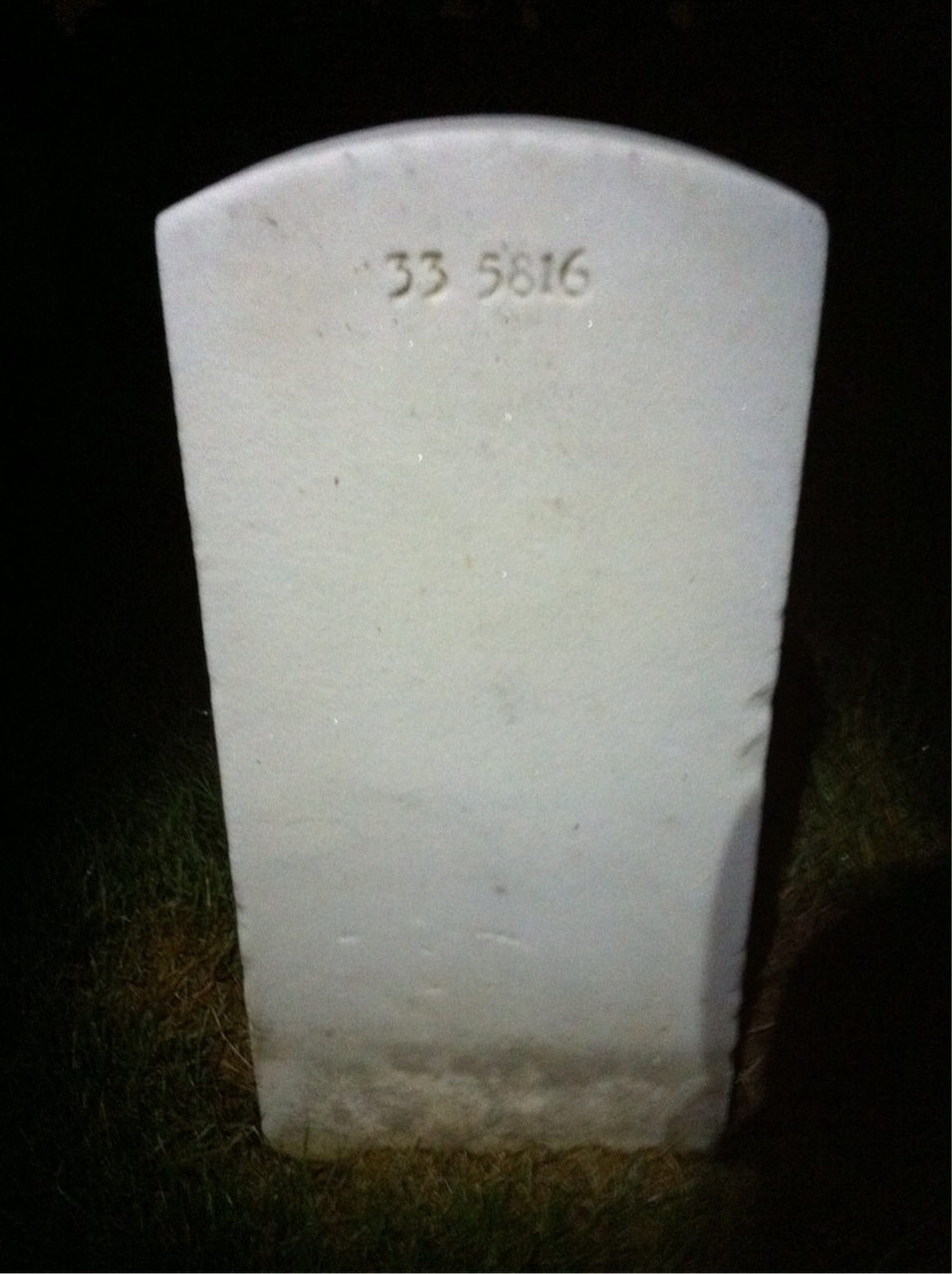 Back of headstone — Archibald A Lang