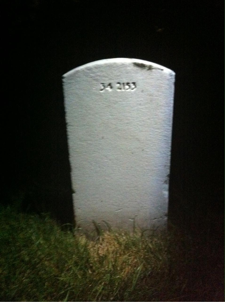 Back of headstone — Hugh Morris