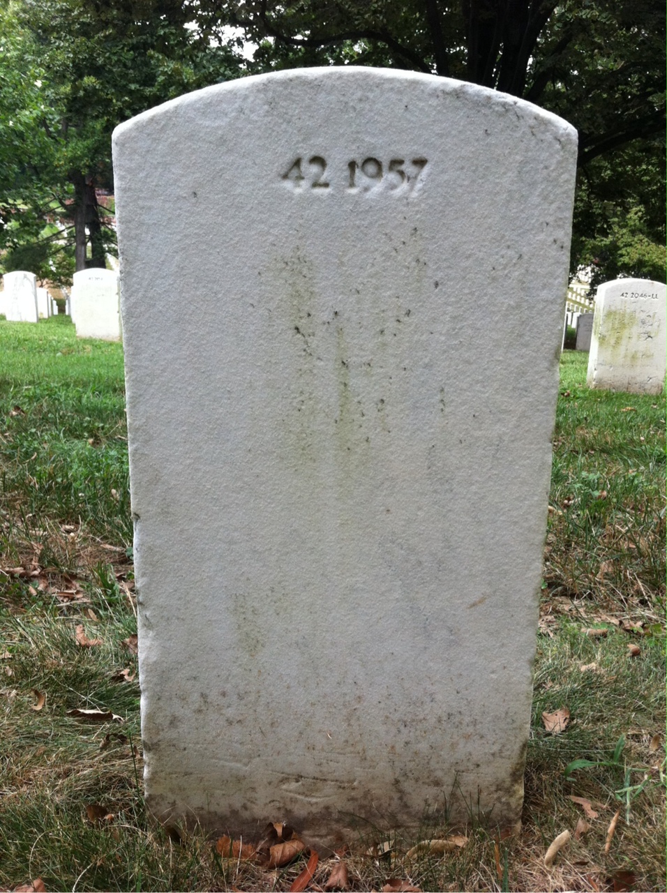 Back of headstone — William Roscoe Hampton