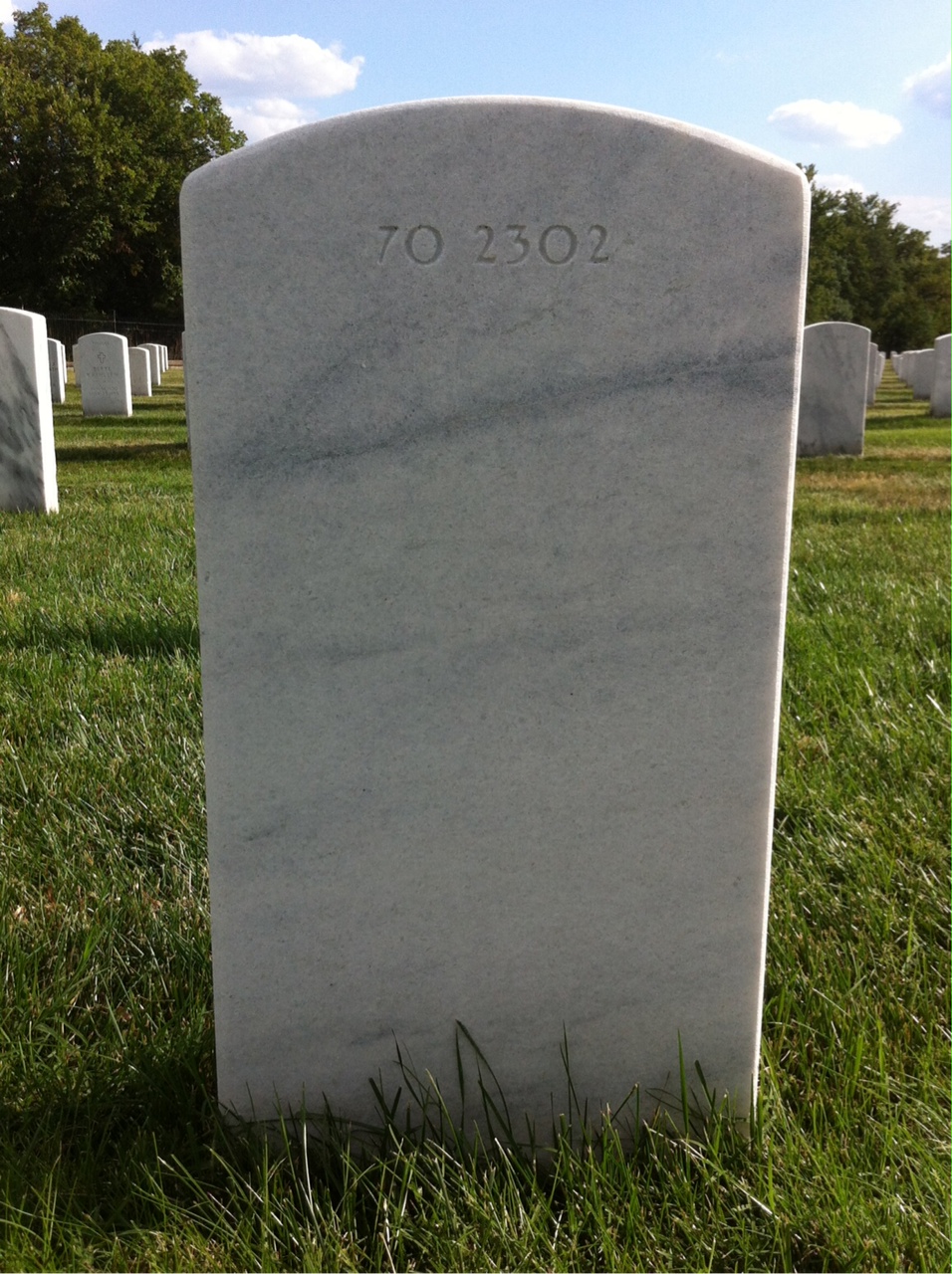 Back of headstone — William Wayne Madigan