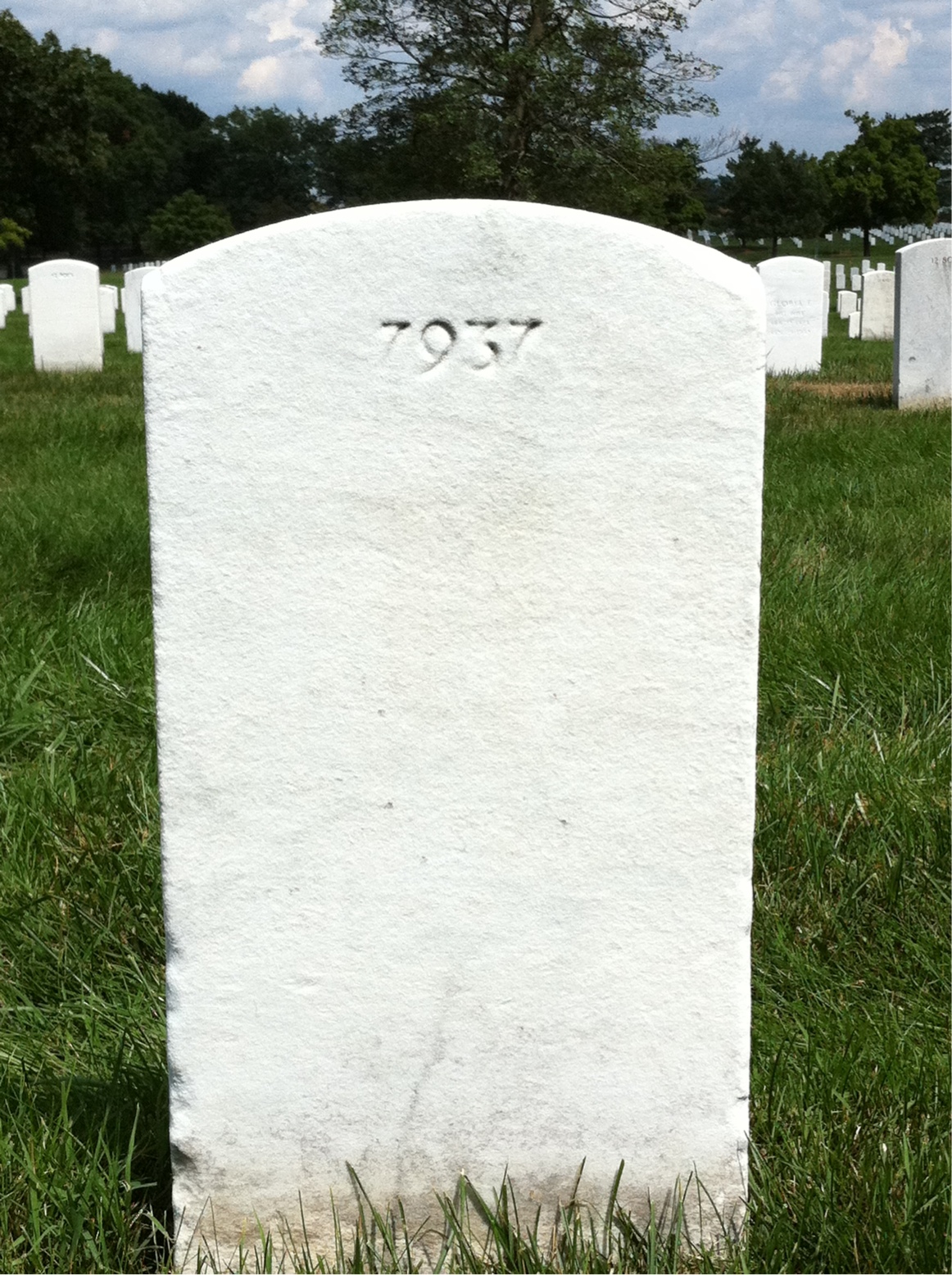 Back of headstone — Earl Autry