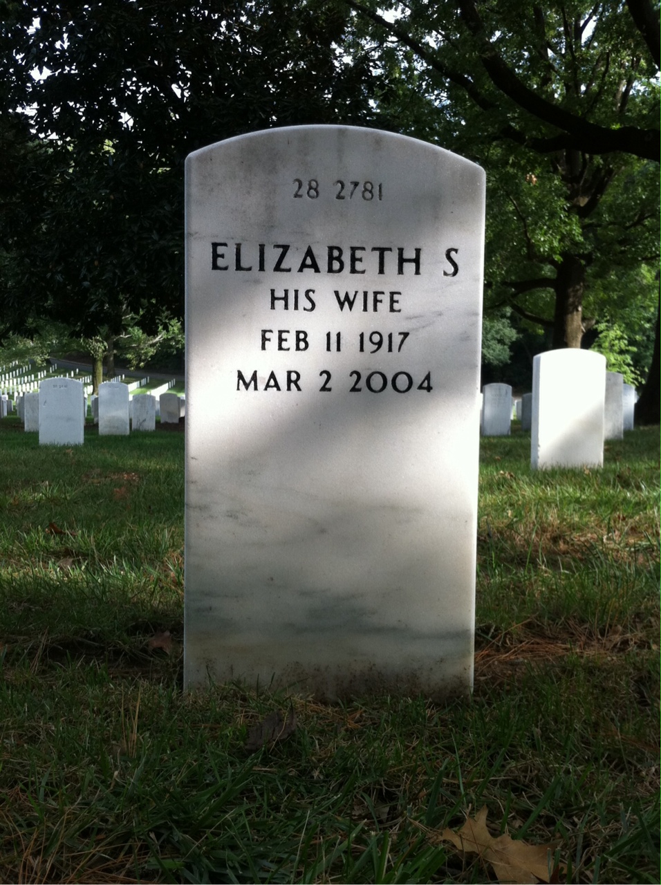 Back of headstone — Gerald Walker