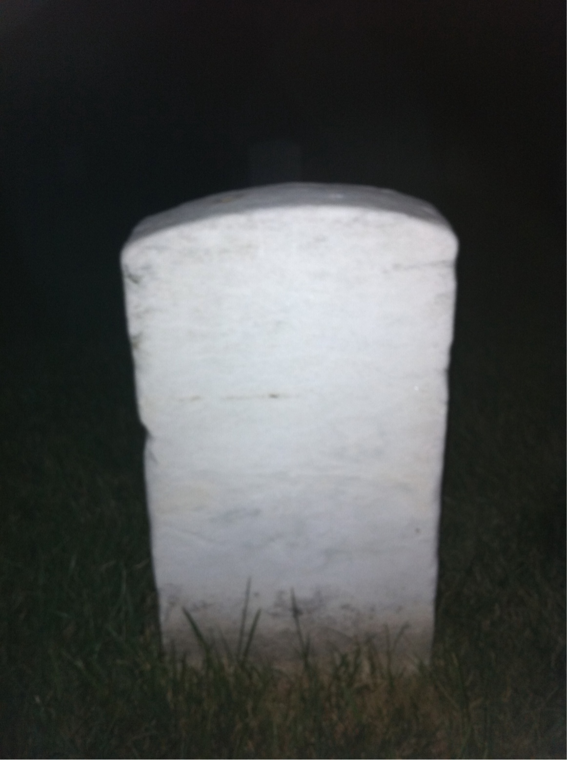Back of headstone — George Bailey