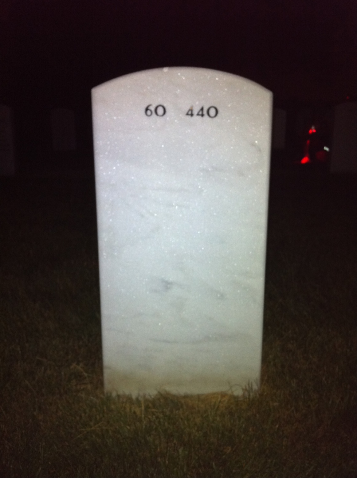Back of headstone — Michael Young