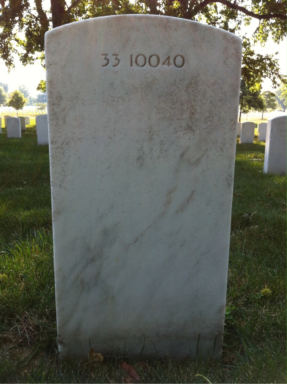 Back of headstone — Elizabeth Morgan