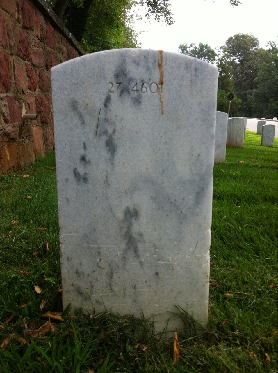 Back of headstone — James Moore