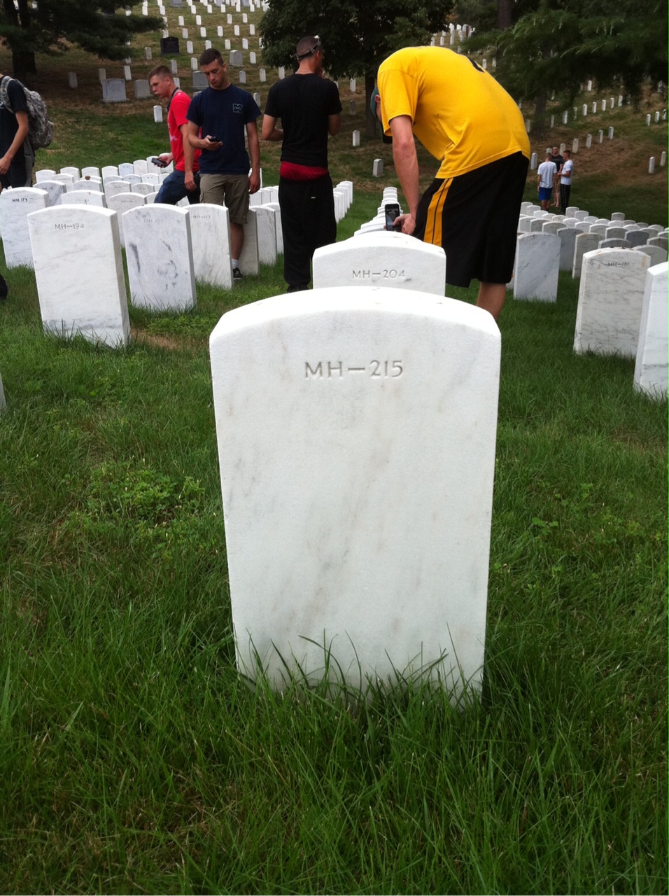Back of headstone — Warren Mullins