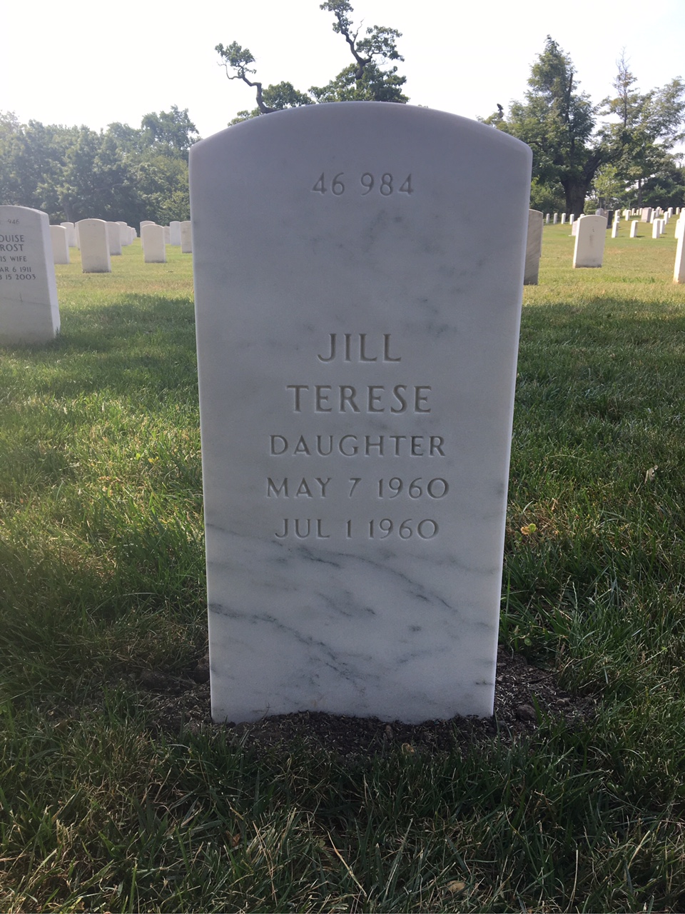 Back of headstone — William Richard Huntsinger