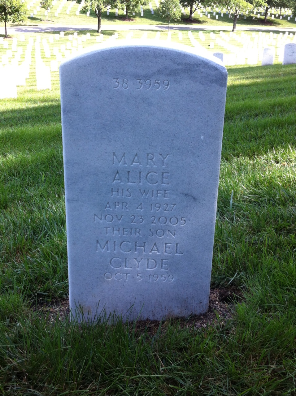 Back of headstone — Troy Agnew
