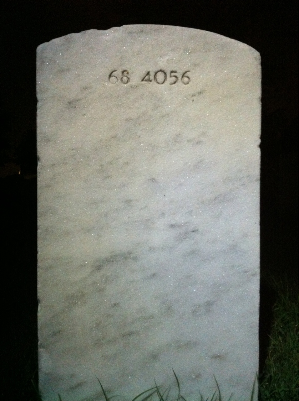 Back of headstone — Durward Adsit