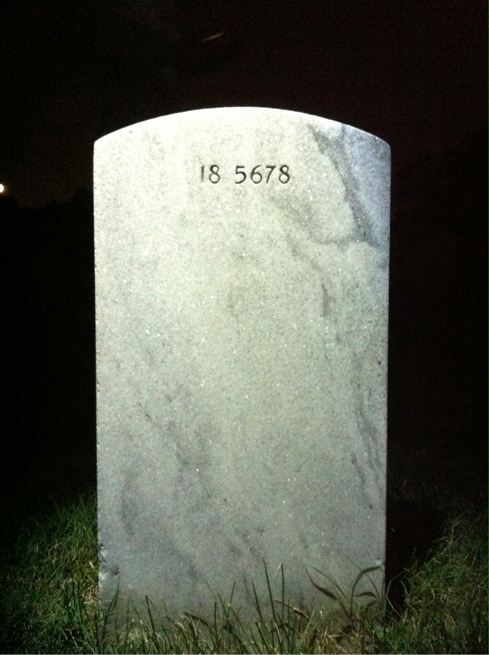 Back of headstone — Charles Barret