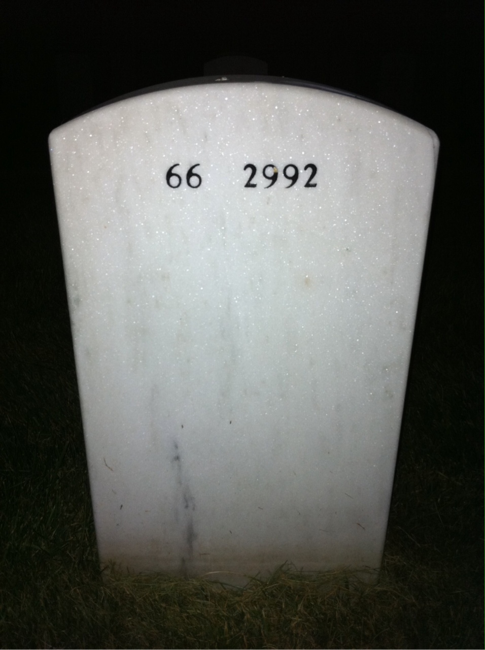 Back of headstone — Robert Nowicki