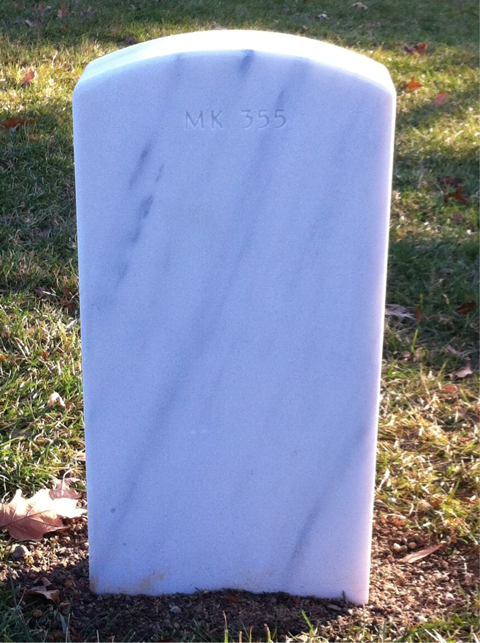 Back of headstone — John Baczewski