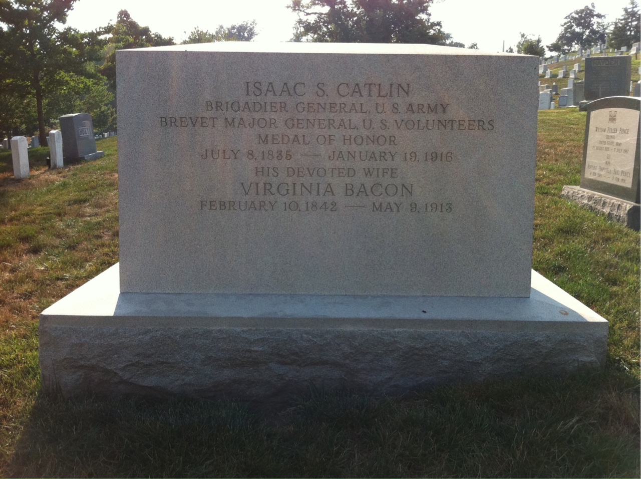 Headstone of Isaac S. Catlin