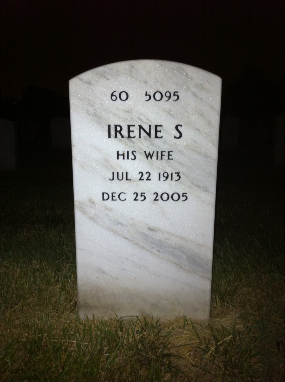 Back of headstone — William Mcdonald