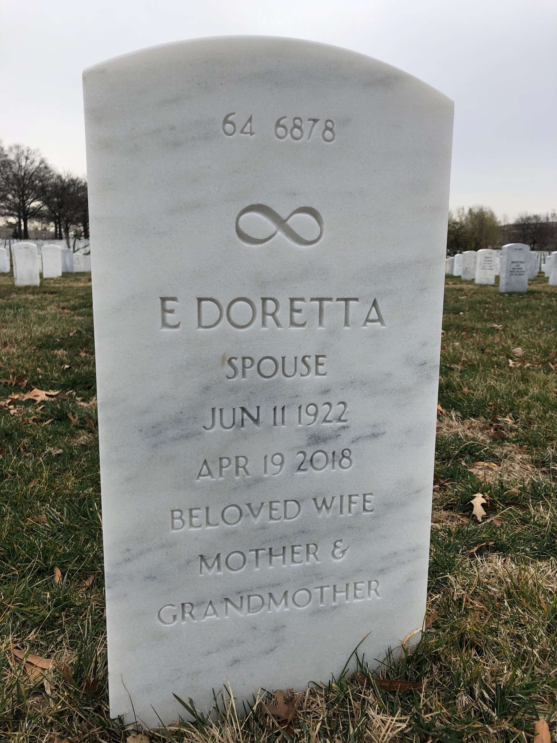 Back of headstone — Herbert Keenan