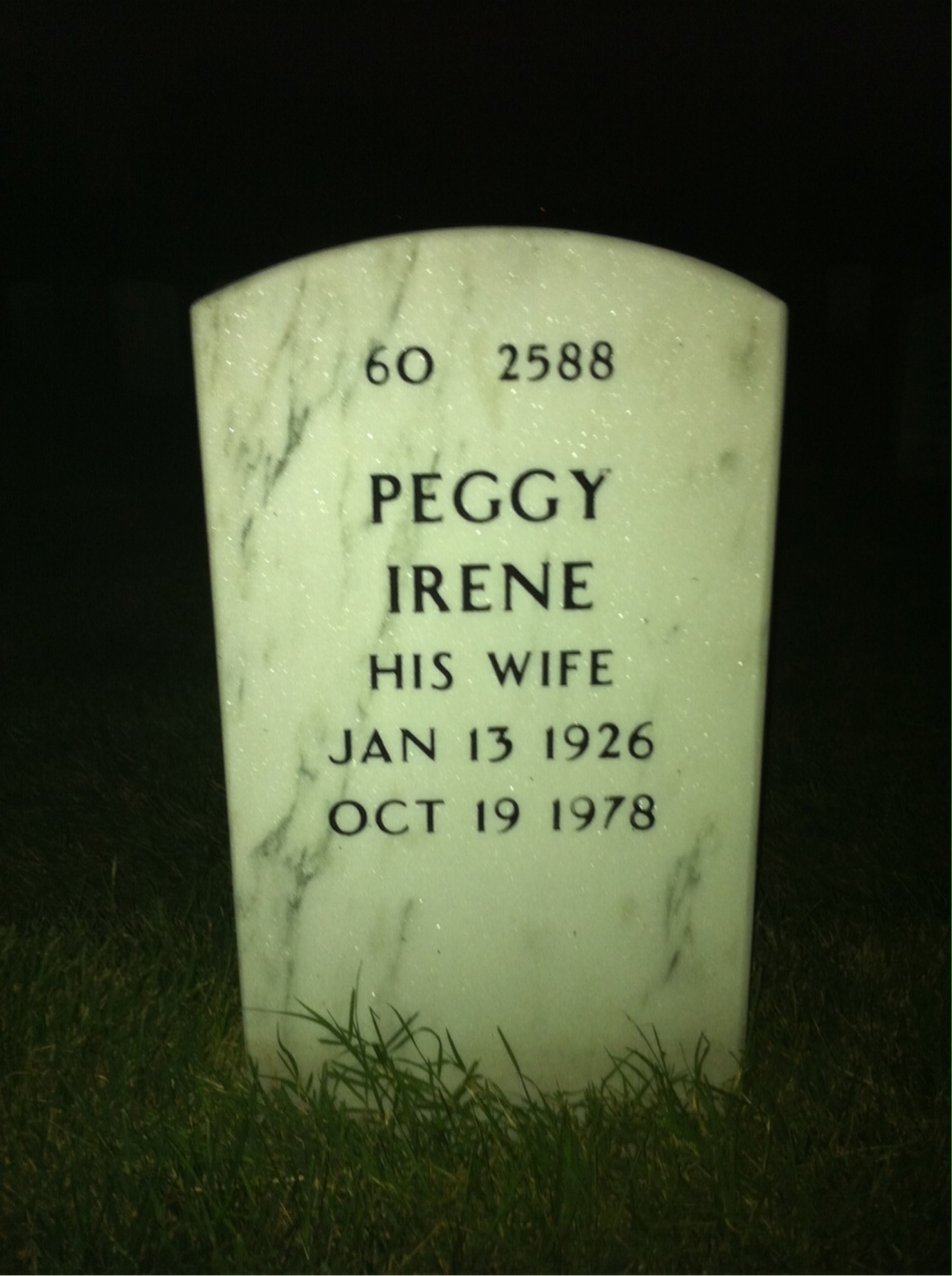 Back of headstone — George Lindgren
