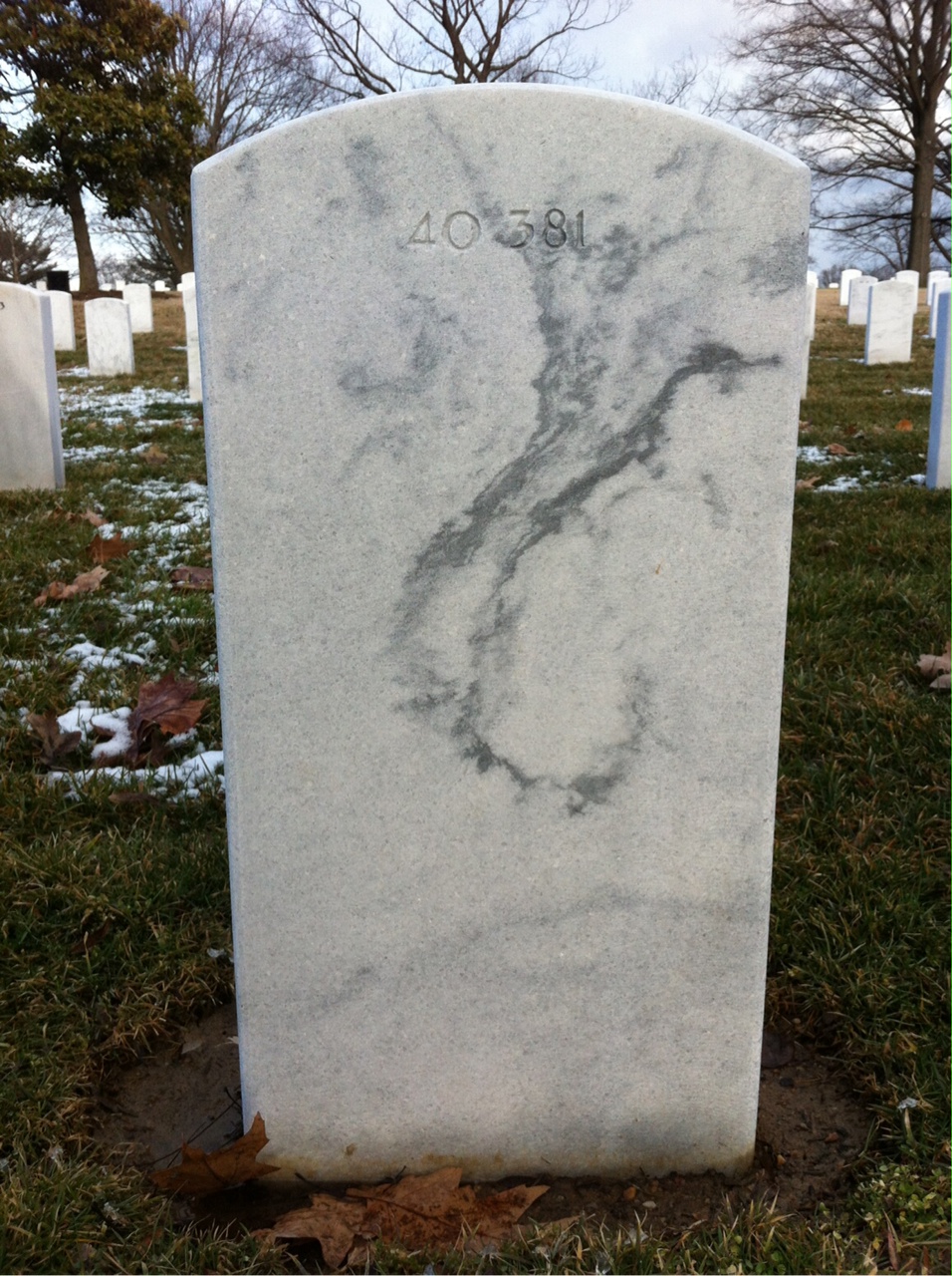 Back of headstone — Walter Reason