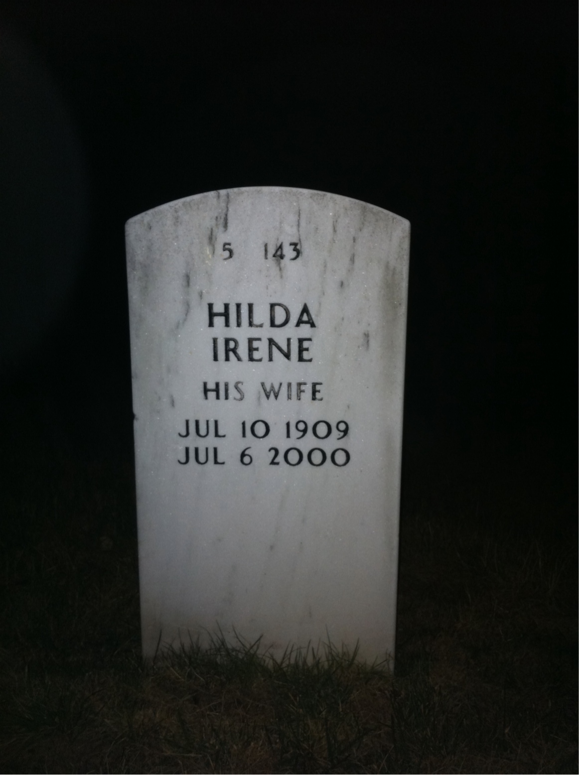 Back of headstone — Alvah Perkins