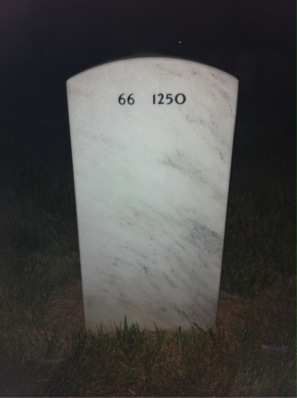 Back of headstone — Guy Campbell
