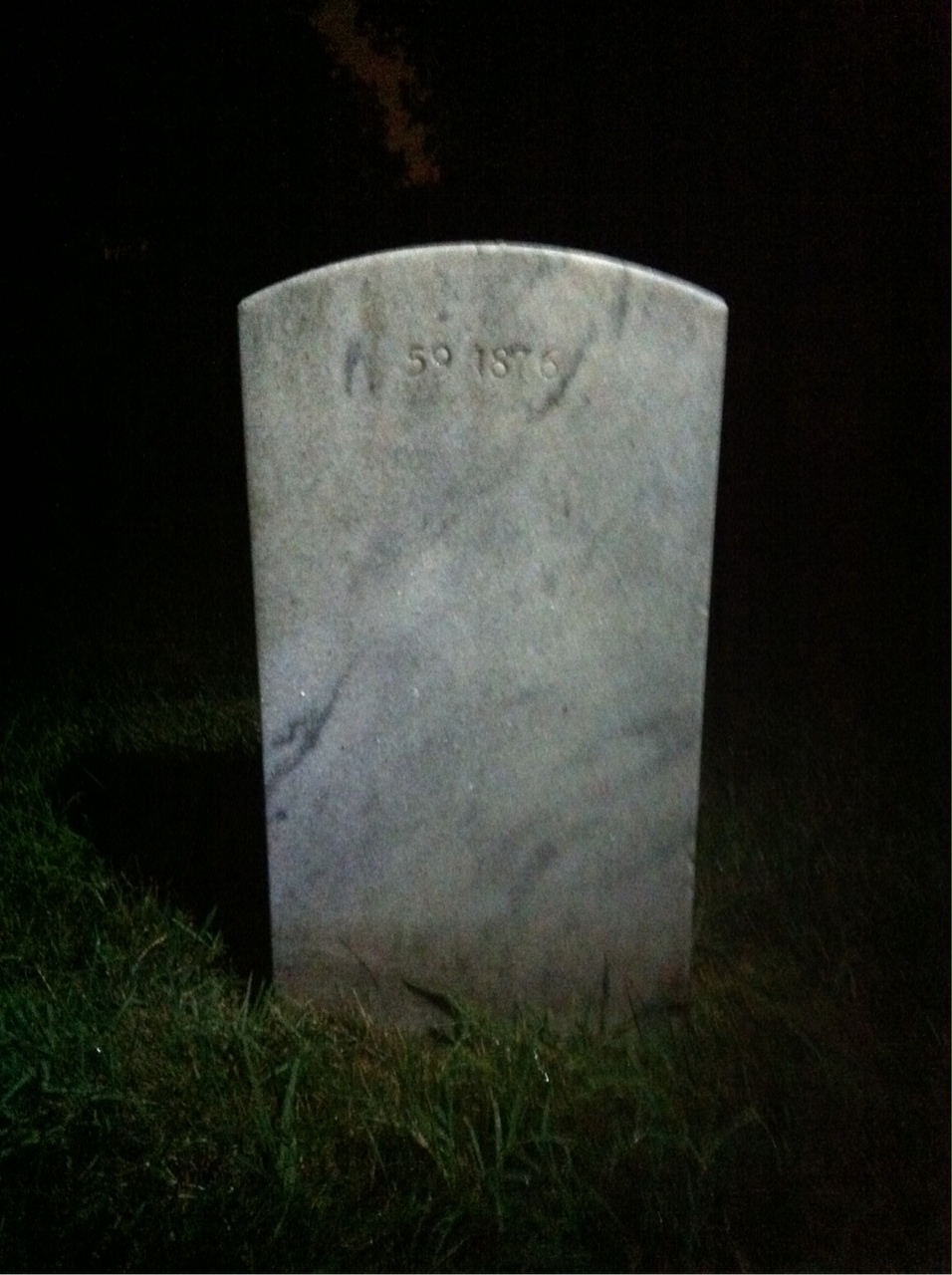 Back of headstone — Kenneth Cunningham