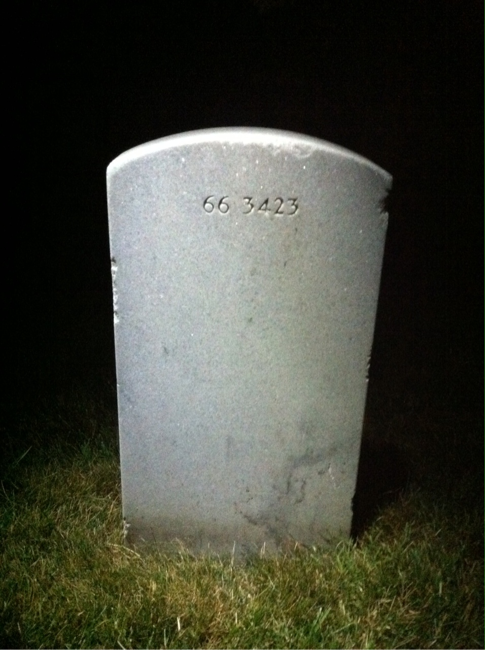 Back of headstone — William Applegate