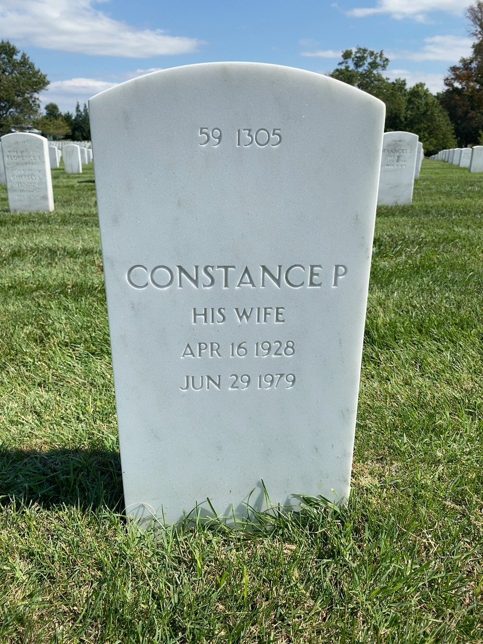 Back of headstone — Charles Housewright