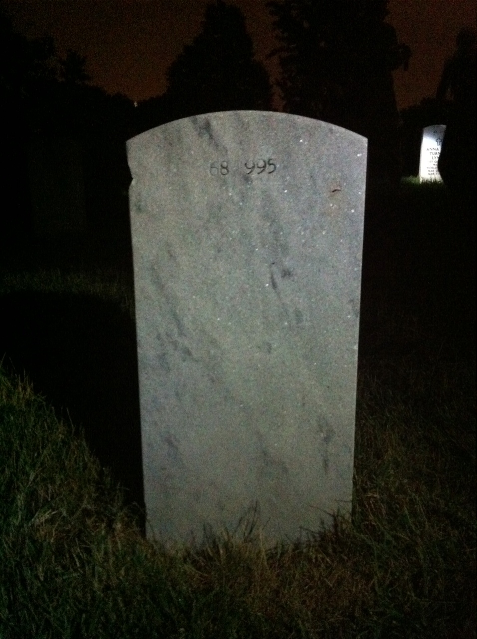 Back of headstone — William Pedro