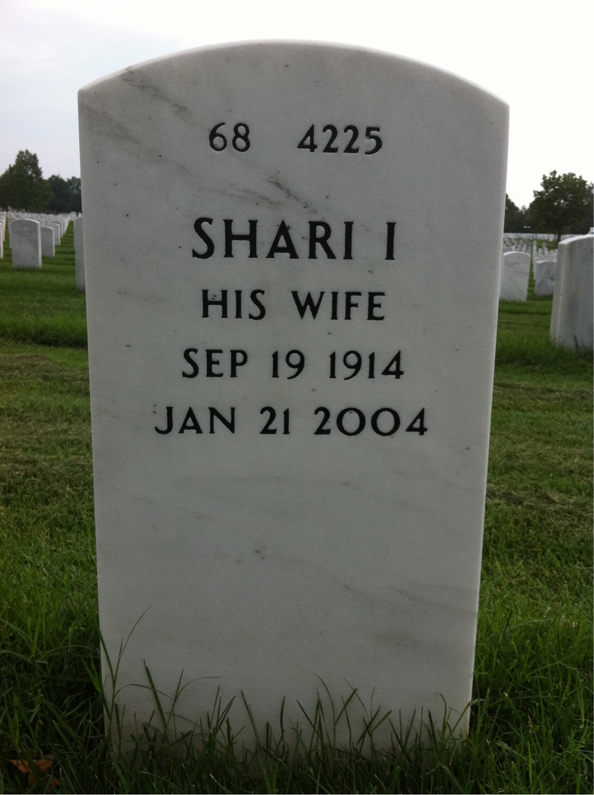 Back of headstone — Jack Westbrooke