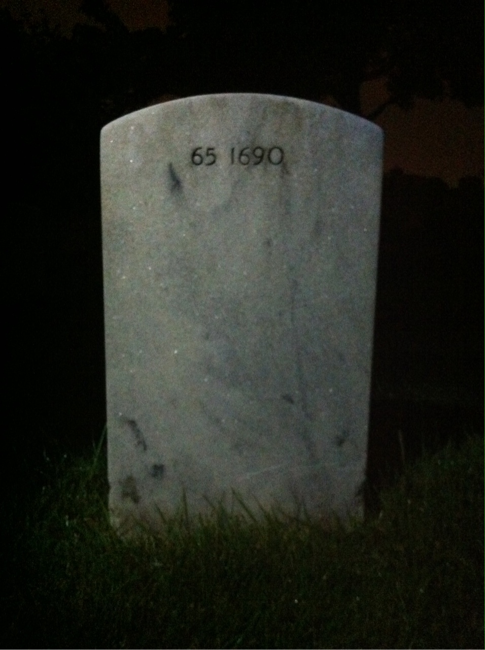 Back of headstone — Joey Moore