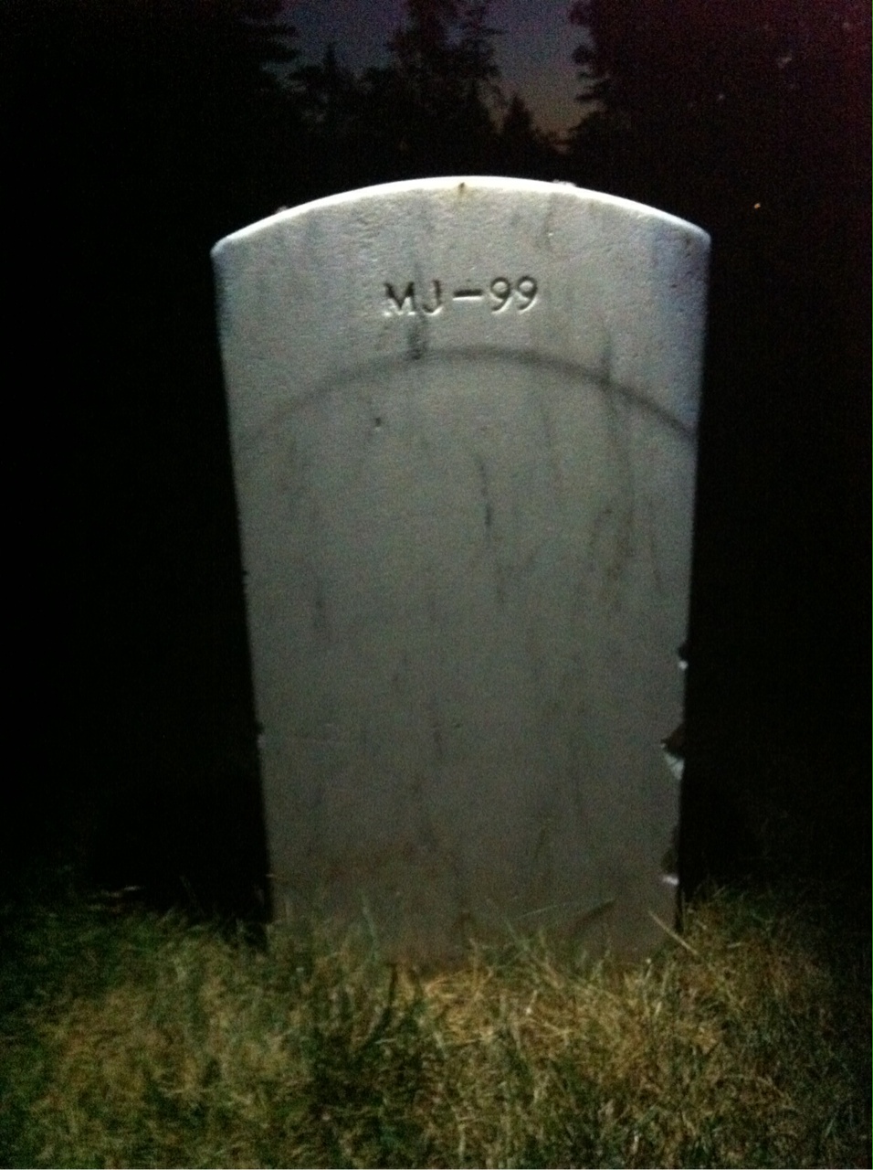 Back of headstone — Tracy Miller