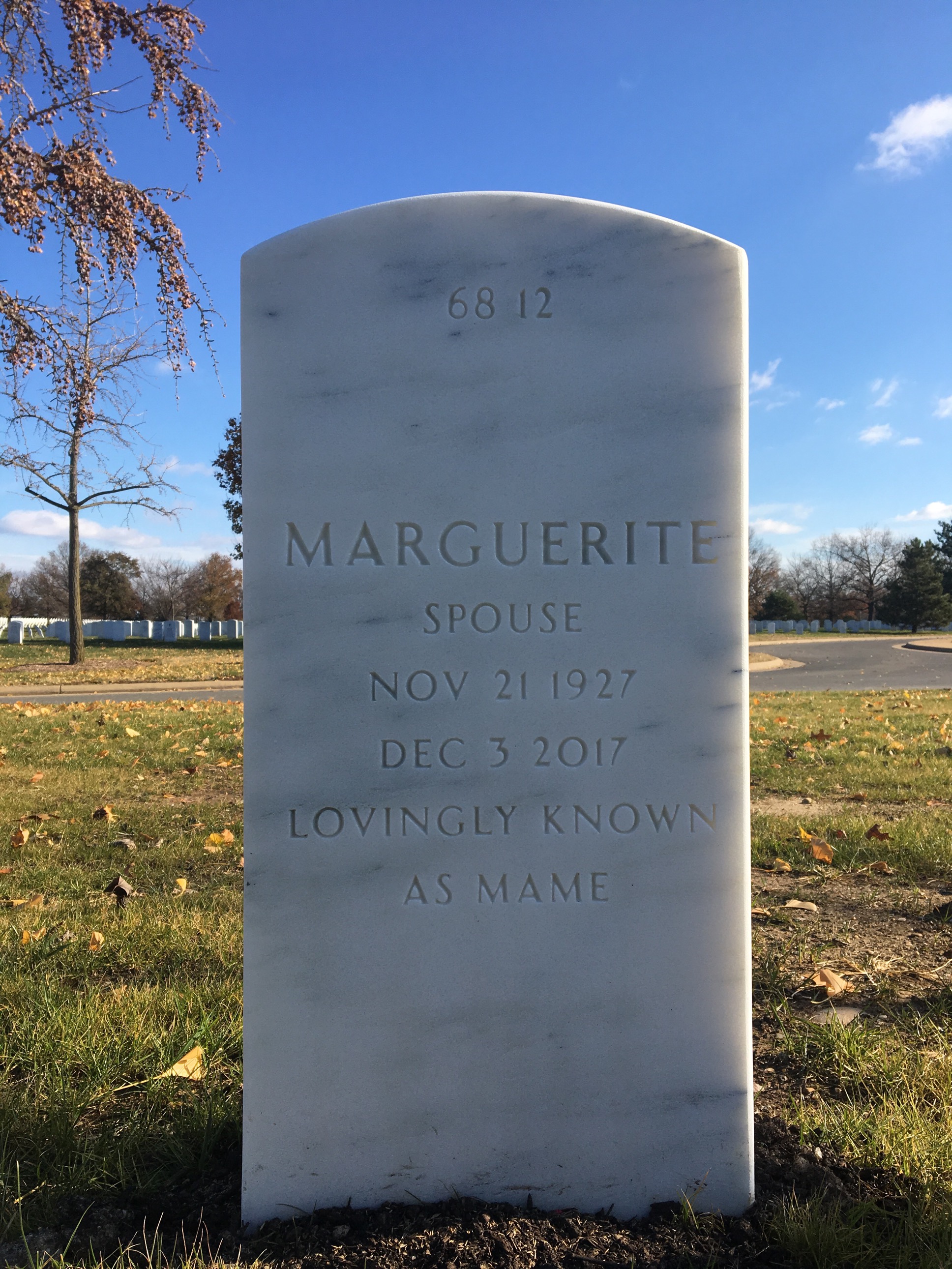 Back of headstone — Lee Moore