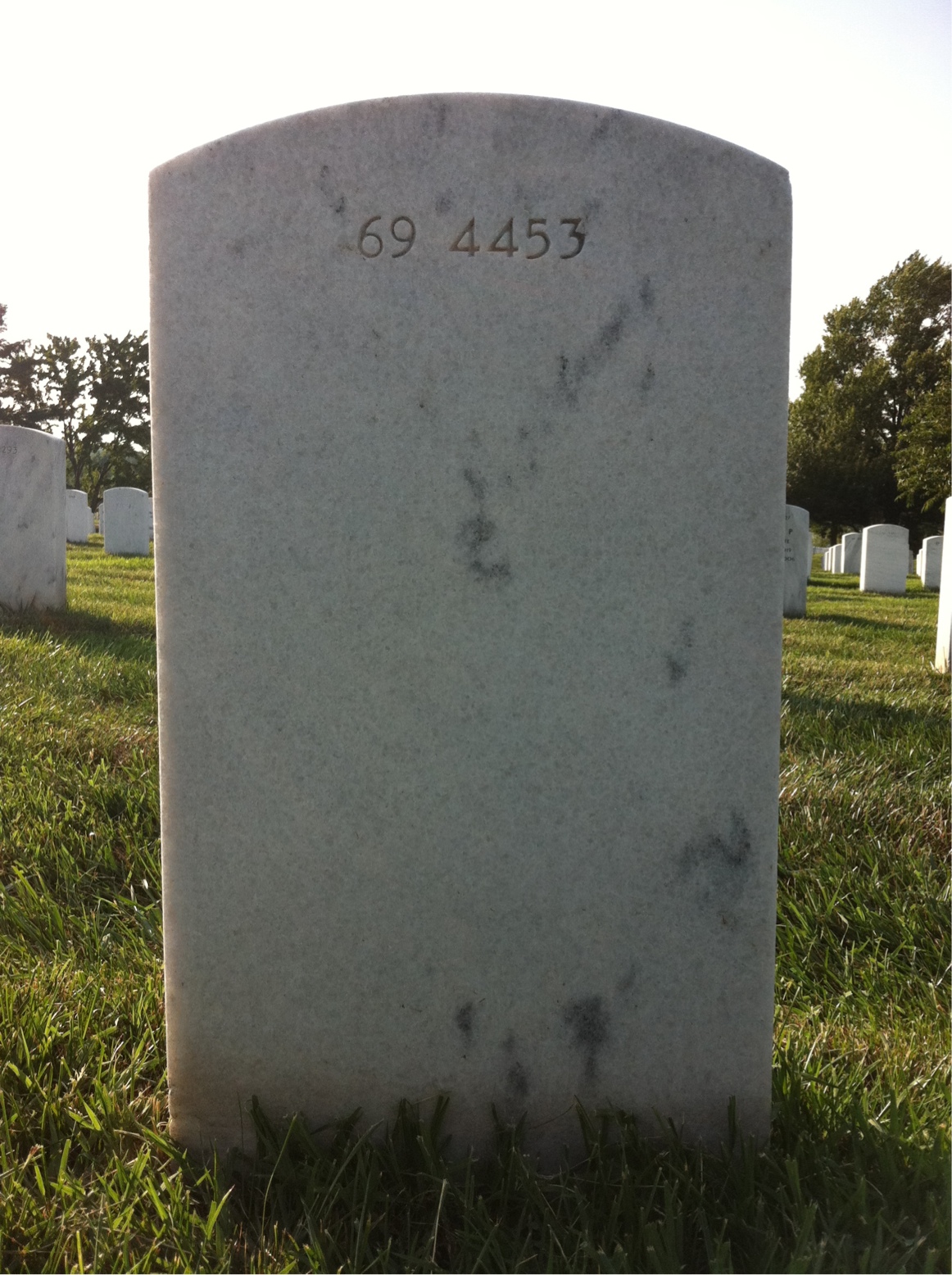Back of headstone — Paul Amos