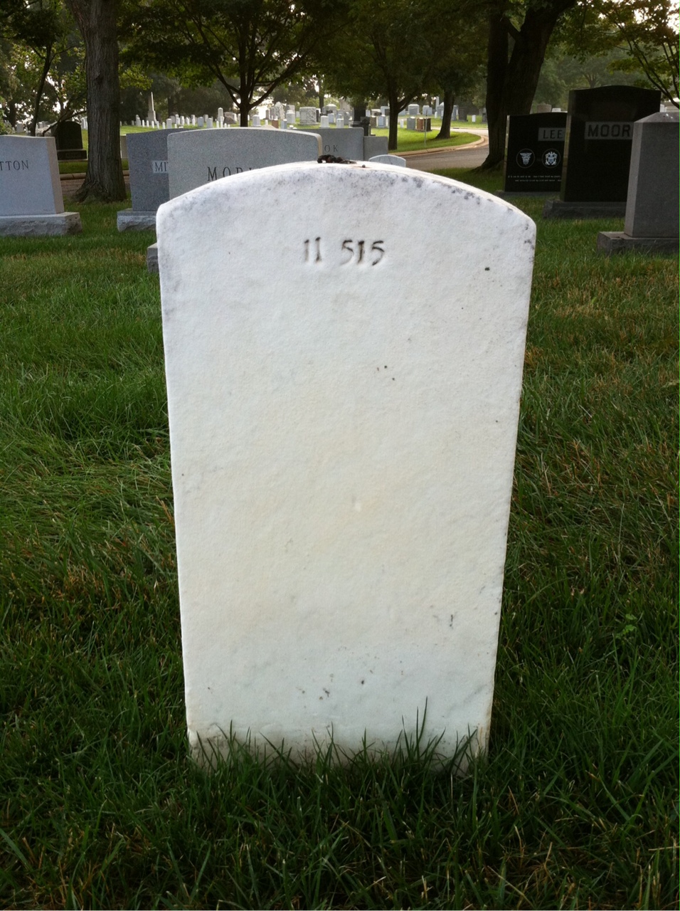 Back of headstone — William Thorn