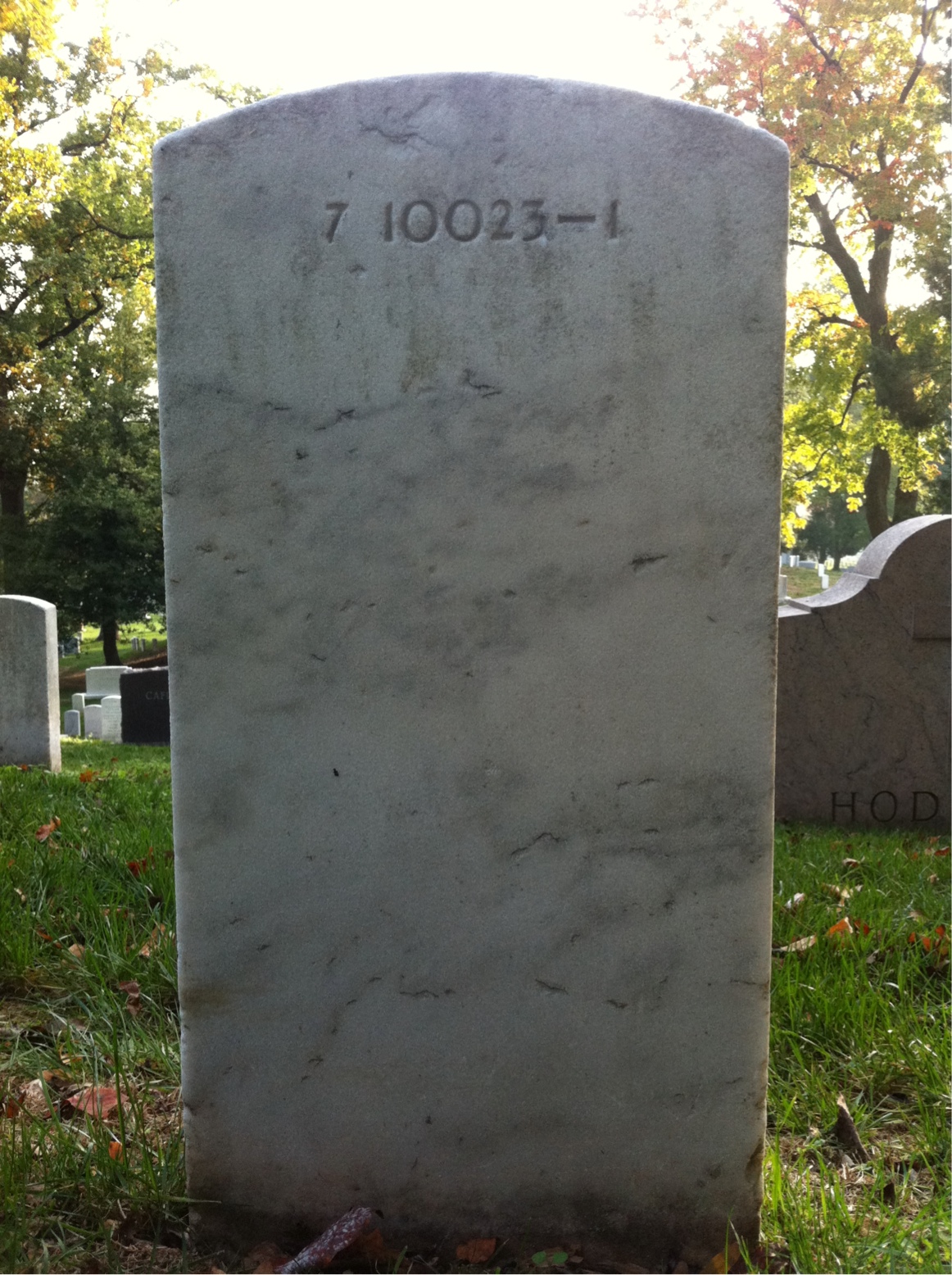Back of headstone — Florence Alleman