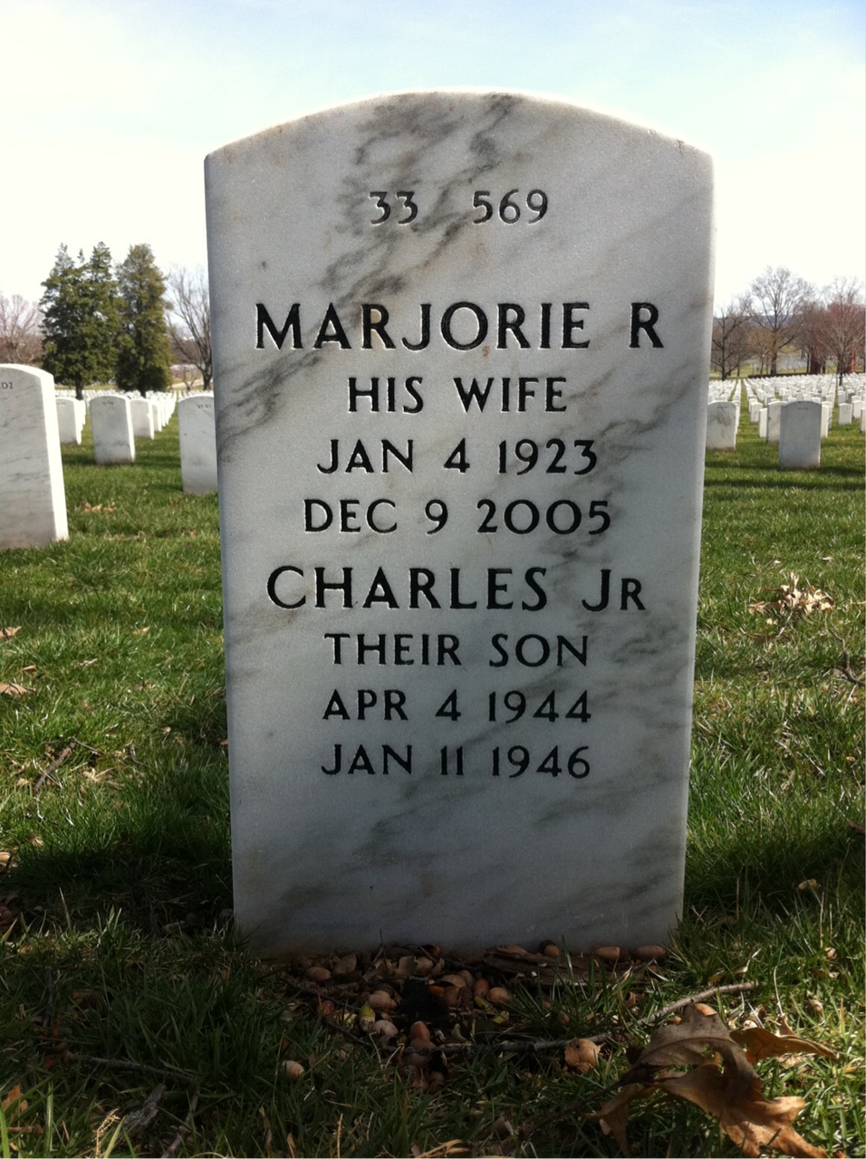 Back of headstone — Charles Boyd
