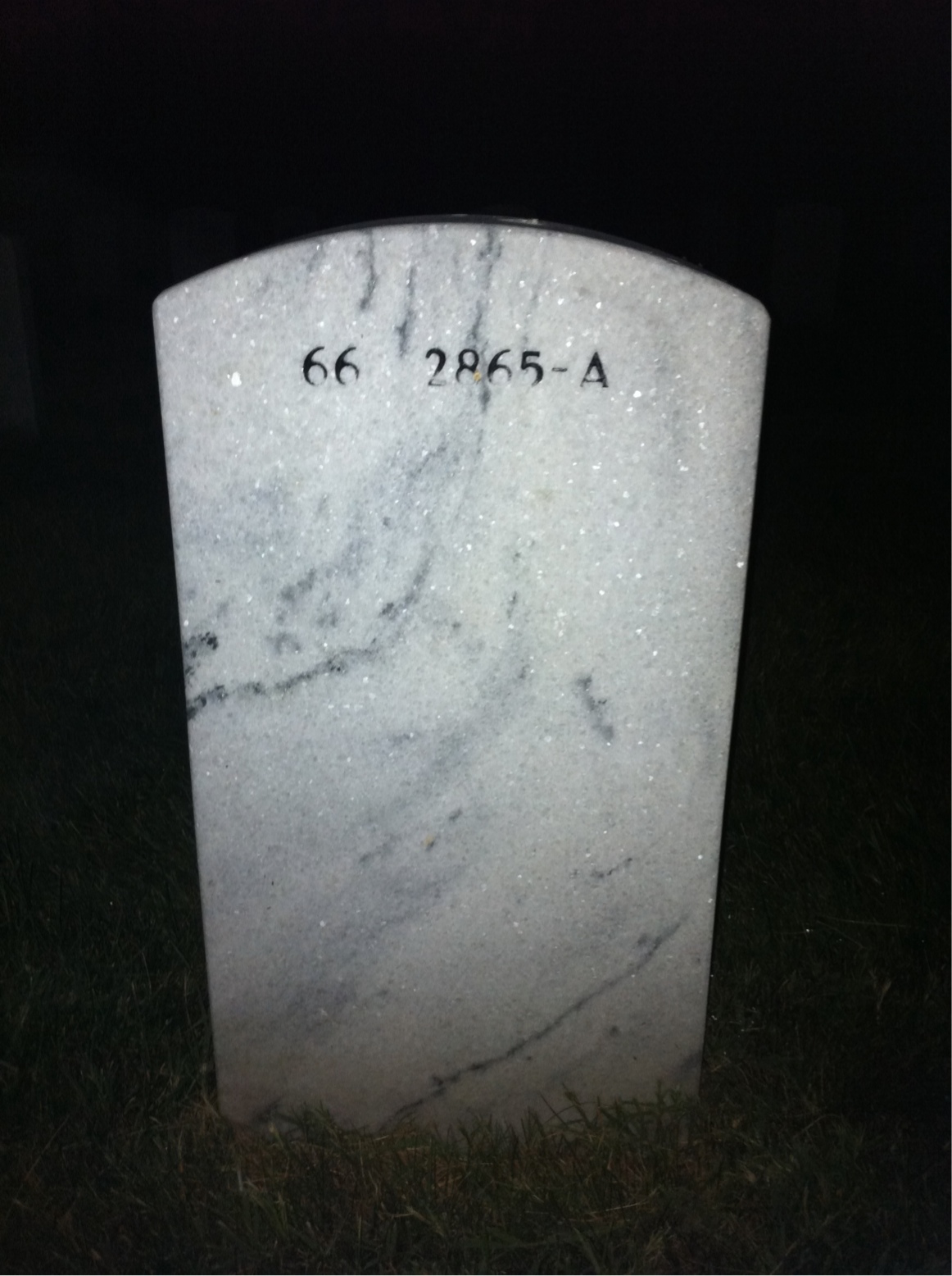 Back of headstone — Henry Lorenz