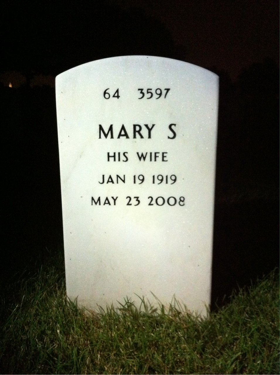 Back of headstone — Alexander Komoroske