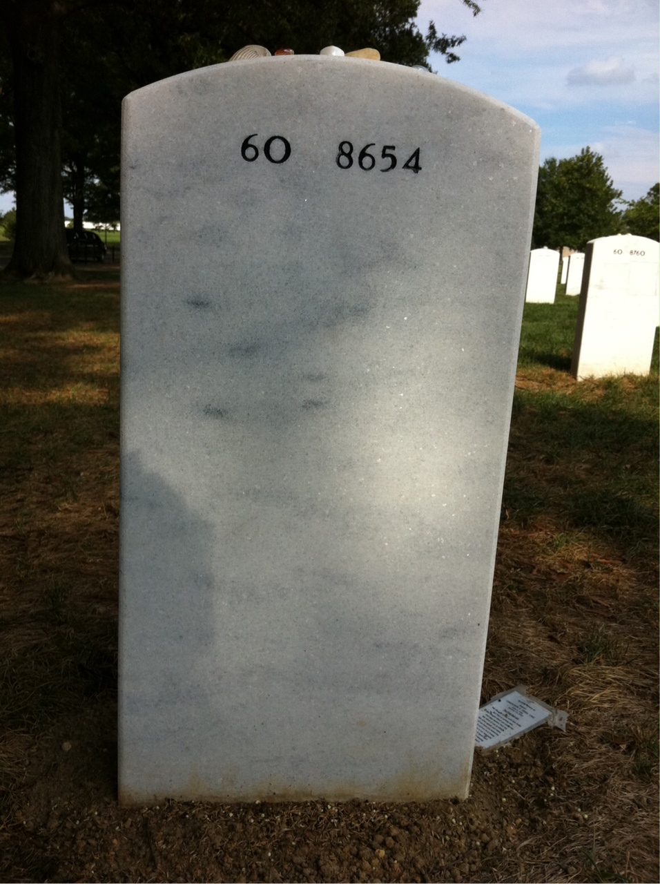 Back of headstone — Christopher Richard Hrbek