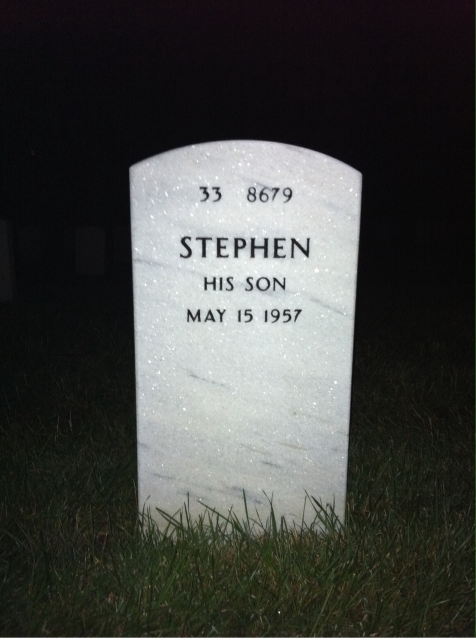 Back of headstone — Edward Potkonski