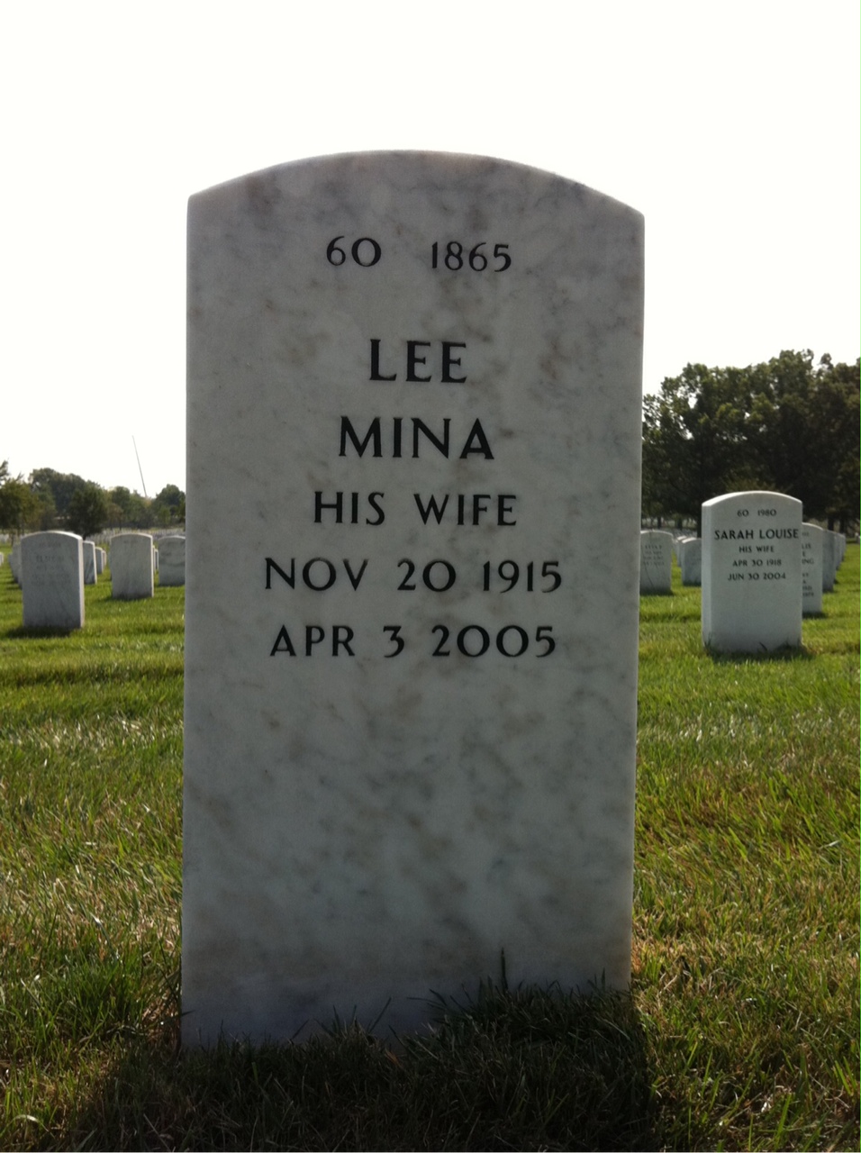 Back of headstone — Allen Peck