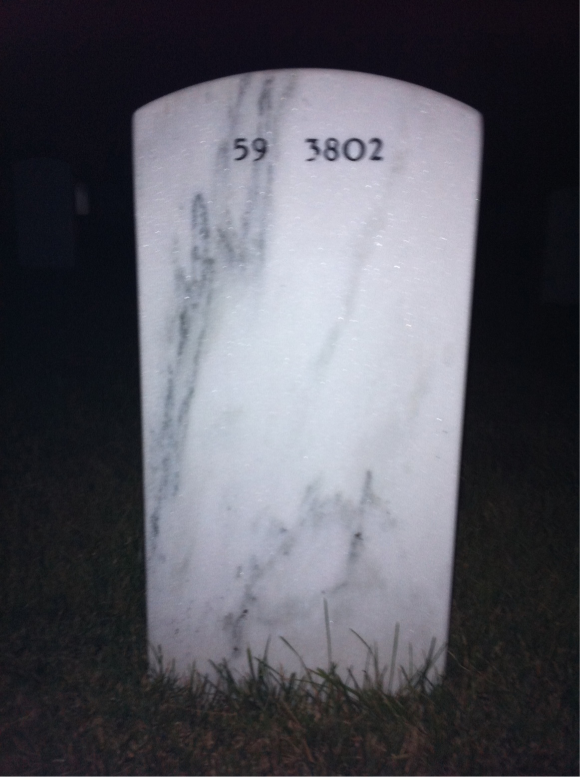 Back of headstone — Charles Love