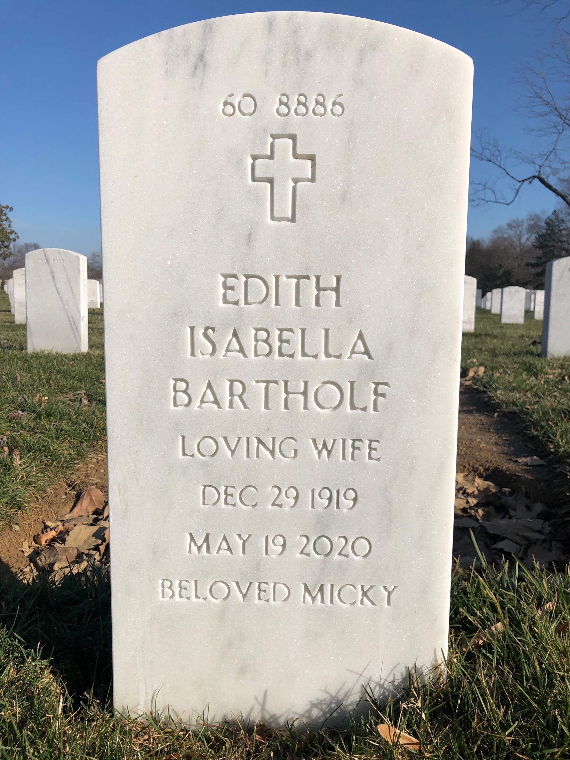 Back of headstone — Charles Clark