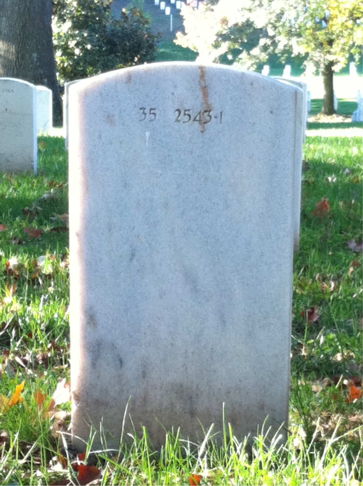Back of headstone — Thomas Mullan