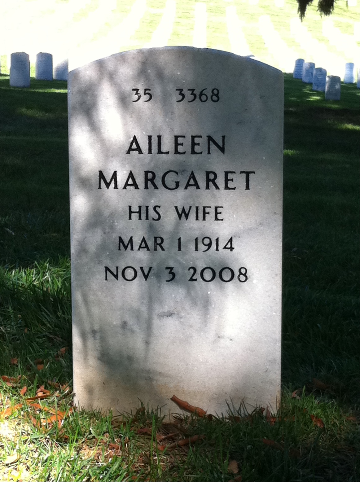 Back of headstone — John Quill