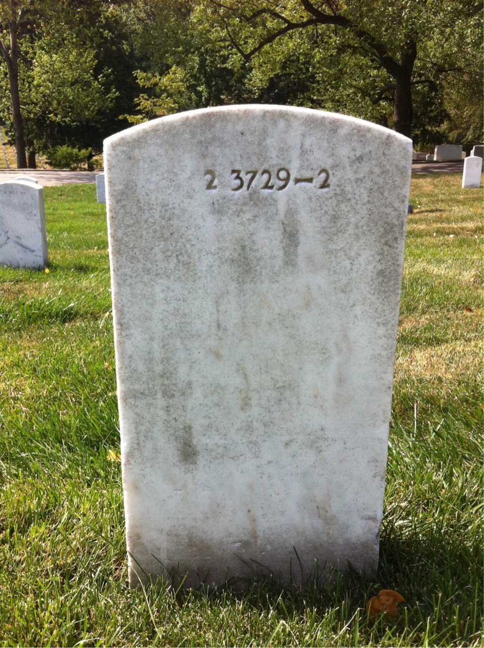 Back of headstone — Lucille Baldwin