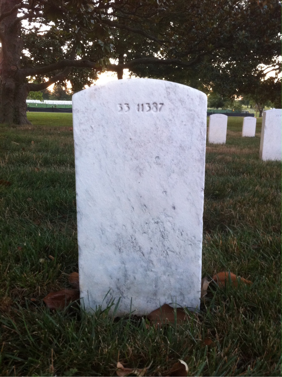 Back of headstone — James Myers