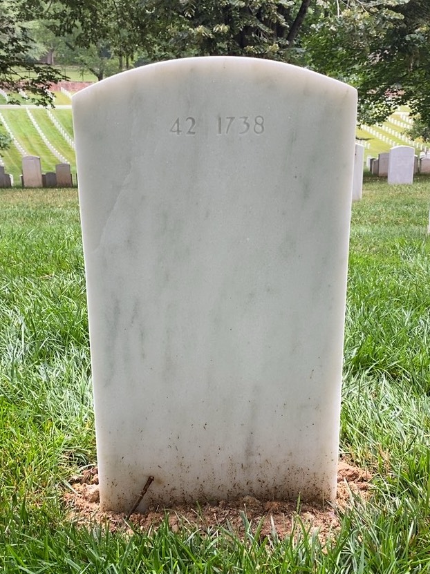 Back of headstone — Barry Baker