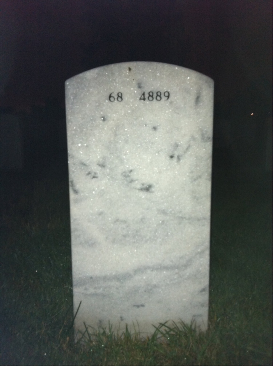 Back of headstone — Elmer Martin